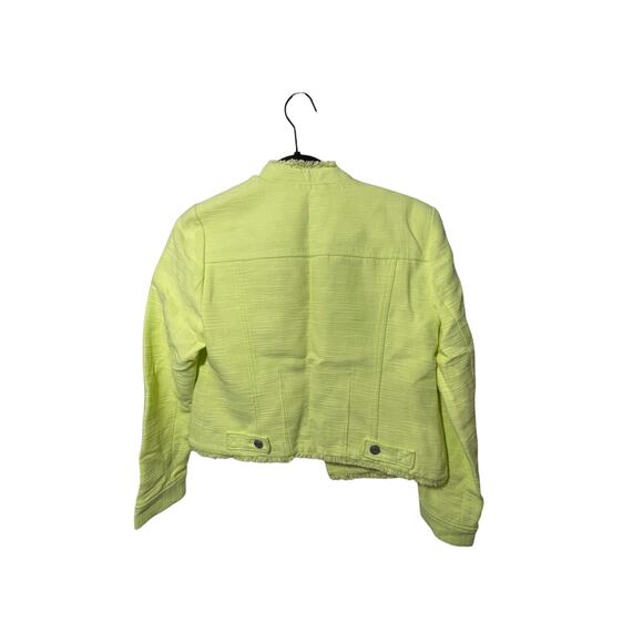 NWT Banana Republic Citron Lime Green Twee Preppy Academia Femme Jacket SZ 2 - Picture 5 of 5